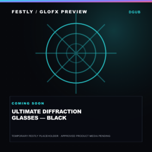 GloFX Ultimate Diffraction Glasses – Black – temporary Festly GloFX preview graphic