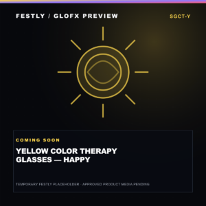 GloFX Yellow Color Therapy Glasses – Happy – temporary Festly GloFX preview graphic