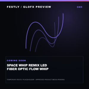 GloFX Space Whip Remix LED Fiber Optic Flow Whip – temporary Festly GloFX preview graphic